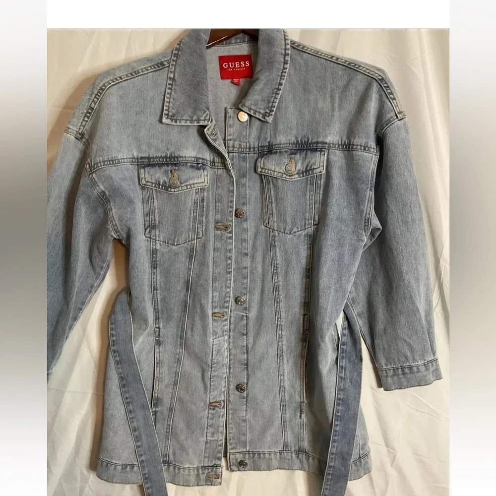 Guess Blue Jean Jacket Womens Size Medium - Picture 1 of 9
